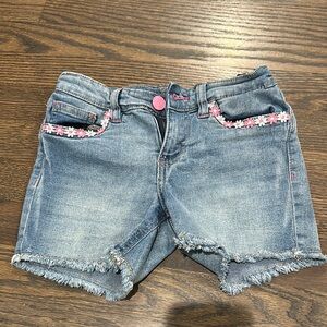 Vigoss Kids Denim Shorts with Pink Accents